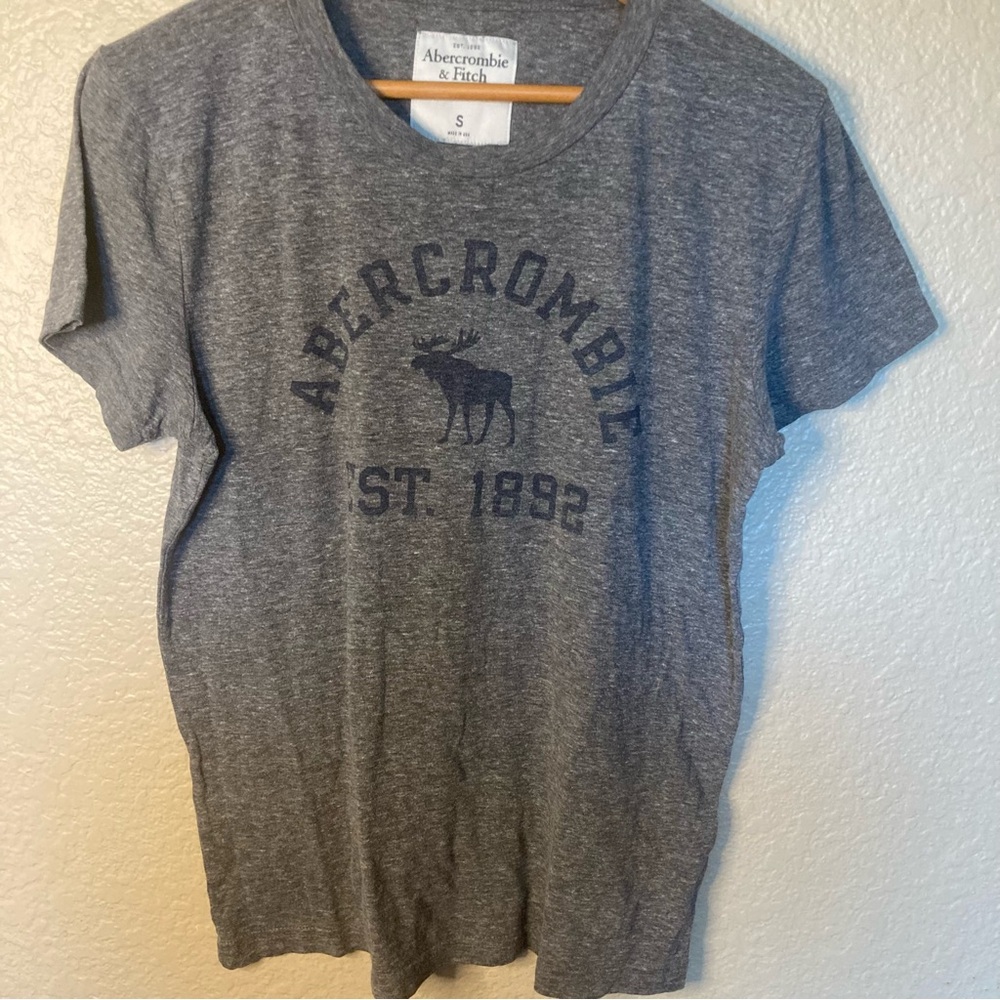 Abercrombie & Fitch Charcoal Moose Graphic Tee Women’s Size Small